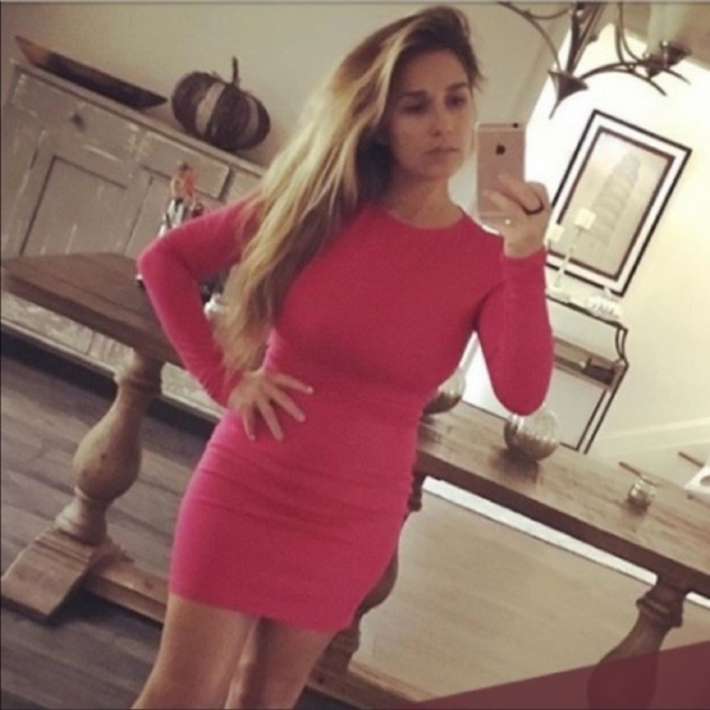 Hot pink Kittenish bodycon dress XS